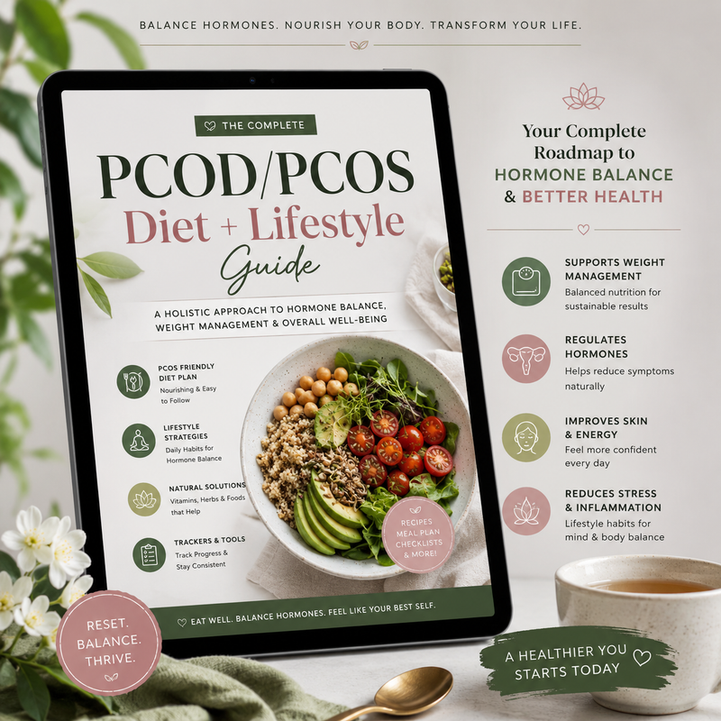 PCOD/PCOS Diet + Lifestyle Guide